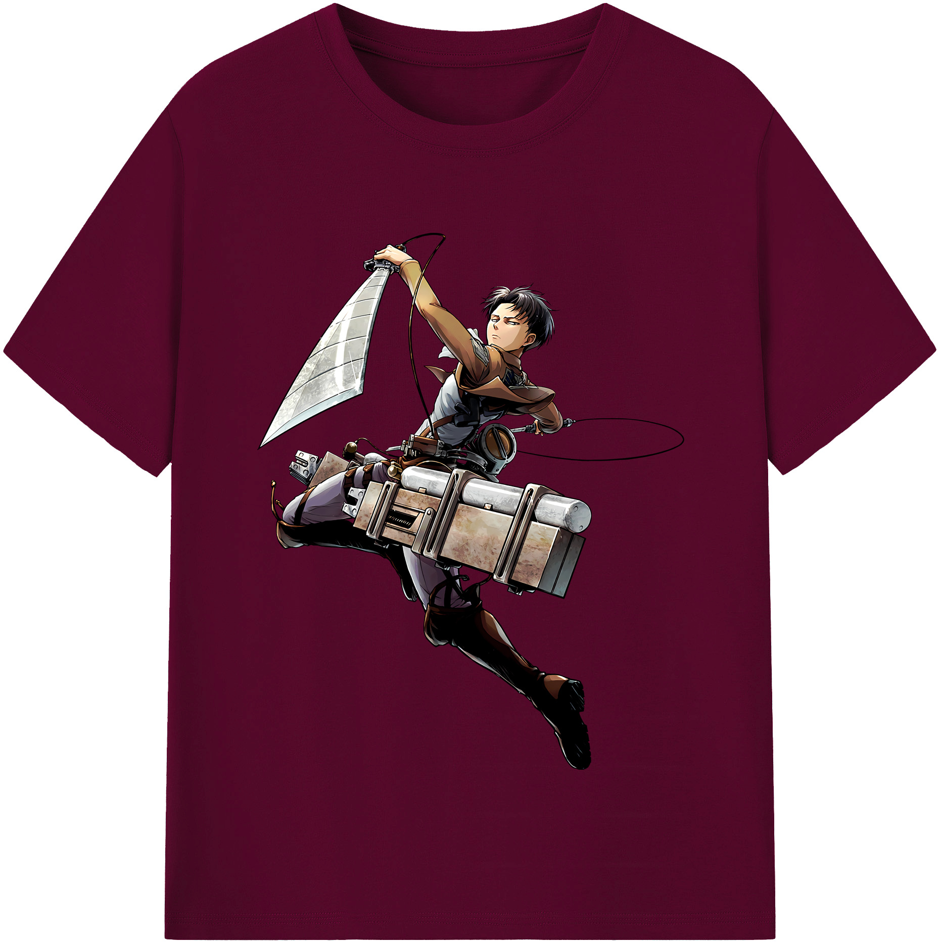 （画像用） 進撃の巨人 リヴァイ·アッカーマン Attack on Titan Levi Ackerman レディースカジュアルプリントTシャツ（綿100％）